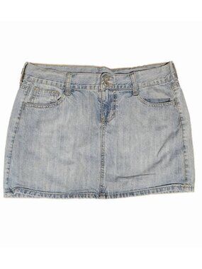 Rare Vintage 2011 Old Navy Denim Mini Skirt Women’s Size 6 Light Wash Cotton